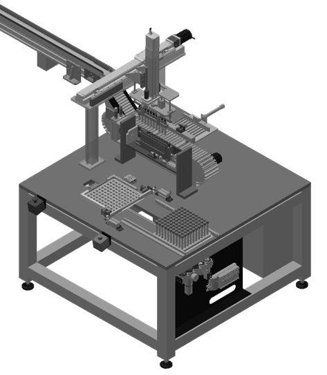 采樣管理瓶裝盒機 Sorting and package machine